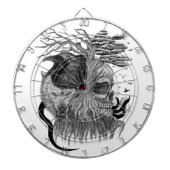 Cible De Fléchettes Loup et corbeau avec crâne (Devant)