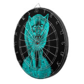 Cible De Fléchettes Loup noir en colère dans la nuit (Devant droit)