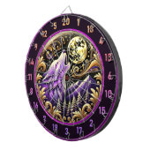 Cible De Fléchettes Loup sauvage hurlant sous la Pleine lune (Devant droit)