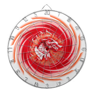 Cible De Fléchettes Loup sauvage Whirling tableau blanc