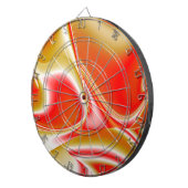 Cible De Fléchettes Love and Gold Abstrait 3D Rainbowart (Devant droit)