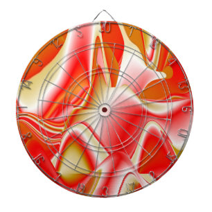 Cible De Fléchettes Love and Gold Abstrait 3D Rainbowart