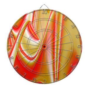 Cible De Fléchettes Love and Gold Abstrait 3D Rainbowart