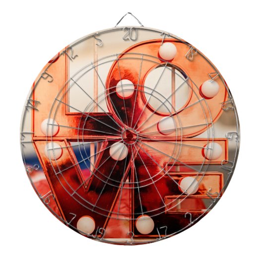 Cible De Fléchettes LOVE (Big Red Lettering) (Devant)