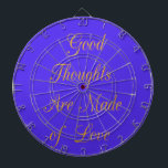 Cible De Fléchettes Love Create Your Own Good Thoughts<br><div class="desc">Good Thoughts are Made of Love Beautiful amazing golden yellow cool words of daily thoughtful inspiration about our thinking and ideas we have in this world we are living in. Its the good thoughts that we have and share that make this world a better place day in and day out...</div>