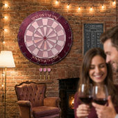 Cible De Fléchettes Love On The Line Pink Marble Romantic Couple’s