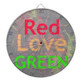 CIBLE DE FLÉCHETTES LOVE RED GOLDEN VERT (Devant)