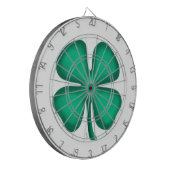 Cible De Fléchettes Lucky 4 Leaf Irish Clover tableau noir blanc (Devant gauche)