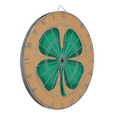 Cible De Fléchettes Lucky 4 Leaf Irish Clover tan darboard (Devant gauche)