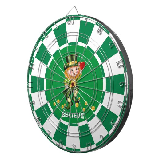 Cible De Fléchettes Lucky Gnome avec Gold Confetti et Coeur (Devant droit)