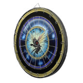 Cible De Fléchettes Lune de chat cosmique et étoiles (Devant droit)