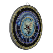 Cible De Fléchettes Lune de chat cosmique et étoiles (Devant gauche)