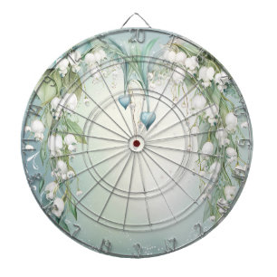 Cible De Fléchettes Lys d'aquarelle de la vallée Dartboard