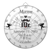 Cible De Fléchettes M. Mustache Lil Man Baby Boy Statistiques (Devant)