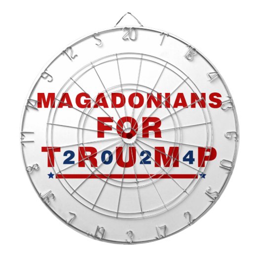 Cible De Fléchettes Magadoniens pour Trump 2024 Red Blue Star (Devant)