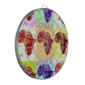 Cible De Fléchettes Magnifique Couleur Afrique Carte Pop Motif Art Des (Devant gauche)