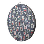 Cible De Fléchettes MahJongg tiles design on dark blue (Devant droit)