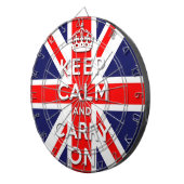 Cible De Fléchettes maintenez calme et continuez le drapeau d'Union (Devant droit)