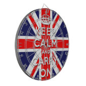 Cible De Fléchettes maintenez calme et continuez le drapeau d'Union (Devant gauche)