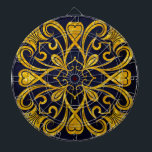 Cible De Fléchettes Mandala<br><div class="desc">mandala, blue, gold, zen, meditation, wedding, chakra, wedding, flower , pattern indian, baroque</div>
