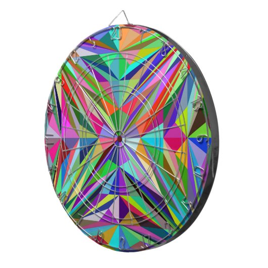 Cible De Fléchettes Mandala Abstrait (Devant droit)