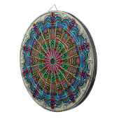 Cible De Fléchettes Mandala dynamique Floral & Motif géométrique (Devant droit)