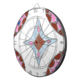 Cible De Fléchettes Mandala Oil Peinture Art Imprimer (Devant droit)