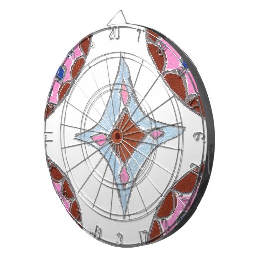 Cible De Fléchettes Mandala Oil Peinture Art Imprimer (Devant droit)