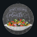 Cible De Fléchettes Mangez plus de plantes frais motivation salade let<br><div class="desc">Plaque pleine de légumes et citation</div>