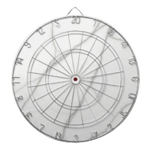 Cible De Fléchettes Marbre Blanc