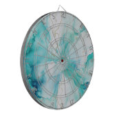 Cible De Fléchettes Marbre d'encre Mint Aqua (Devant gauche)