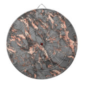 Cible De Fléchettes Marbre rose gris or design moderne (Devant)