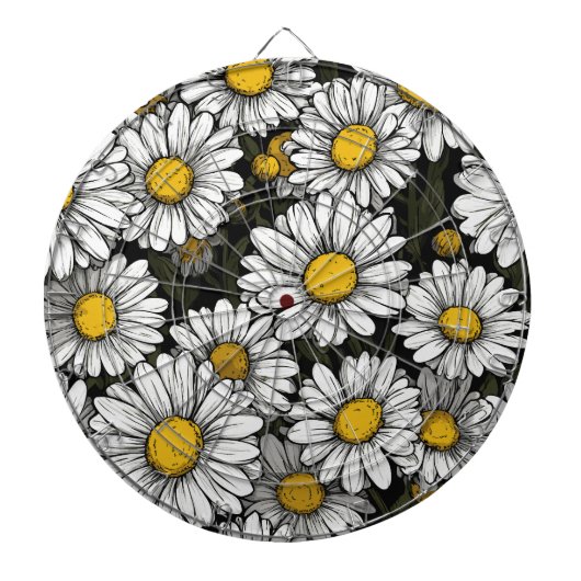 Cible De Fléchettes Marguerites Style Comic  (Devant)