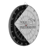 Cible De Fléchettes Mariage élégant Ajouter une photographie personnal (Devant gauche)