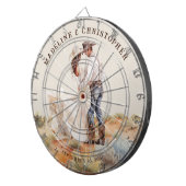 Cible De Fléchettes Mariage Ranch Western Country (Devant droit)