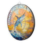 Cible De Fléchettes Marlin pêcheur sportif moderne (Devant droit)