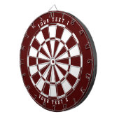 Cible De Fléchettes Maroon & Blanc | Police de sport blanc à large esp (Devant droit)
