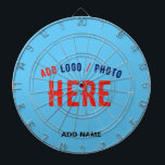 CIBLE DE FLÉCHETTES MARQUE VÉRIFIÉE SKY BLEU MODERNE ET MODERNE<br><div class="desc">VOUS POUVEZ CHANGER,  REDIMENSIONNER OU AJOUTER LOGO,  PHOTO,  TEXTE ET COULEURS COMME VOUS LE SOUHAITEZ.MERCI.</div>