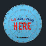 CIBLE DE FLÉCHETTES MARQUE VÉRIFIÉE SKY BLEU MODERNE ET MODERNE<br><div class="desc">VOUS POUVEZ CHANGER,  REDIMENSIONNER OU AJOUTER LOGO,  PHOTO,  TEXTE ET COULEURS COMME VOUS LE SOUHAITEZ.MERCI.</div>