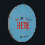 CIBLE DE FLÉCHETTES MARQUE VÉRIFIÉE SKY BLEU MODERNE ET MODERNE<br><div class="desc">VOUS POUVEZ CHANGER, REDIMENSIONNER OU AJOUTER LOGO, PHOTO, TEXTE ET COULEURS COMME VOUS LE SOUHAITEZ.MERCI.</div>