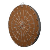 Cible de fléchettes Marron Rouille avec fléchettes (Devant droit)