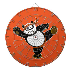 Cible De Fléchettes Martial Arts Panda - Brown