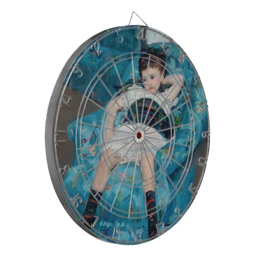Cible De Fléchettes Mary Cassatt - Petite fille dans un fauteuil bleu (Devant gauche)