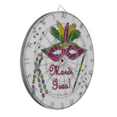 Cible De Fléchettes Masque de Mardi Gras Plumes Perles (Devant gauche)