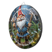Cible De Fléchettes Méfiez-vous des jardins Gnomes Funny (Devant droit)