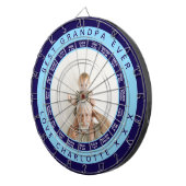 Cible De Fléchettes Meilleur Grand-Père | Bleu Marine (Devant droit)