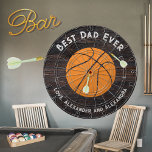 Cible De Fléchettes Meilleur Papa Jamais Basket Basket Texte désorgani<br><div class="desc">Nouveau Meilleur Papa Jour Basketball Dartboard,  cadeau parfait pour la Fête des pères.</div>