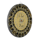 Cible De Fléchettes Meilleur Papa Jamais Calligraphie Moderne Des Fils (Devant gauche)