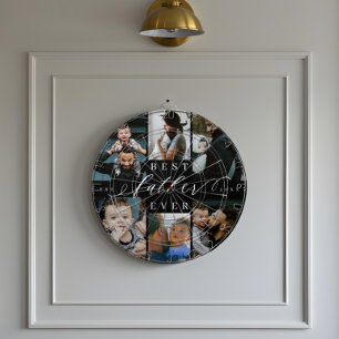 Cible De Fléchettes Meilleur Père jamais   Fête des pères 6 Collage ph