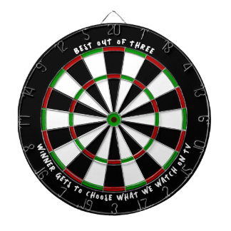 Cible De Fléchettes "MEILLEUR SUR TROIS" Custom Darts Game Winner Priz